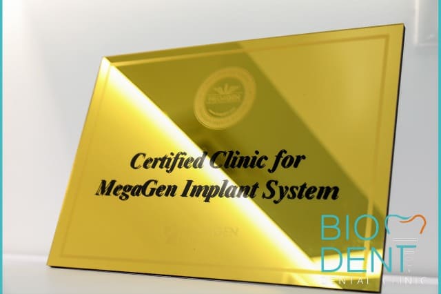 Certificazione Megagen della Clinica Dentale Biodent